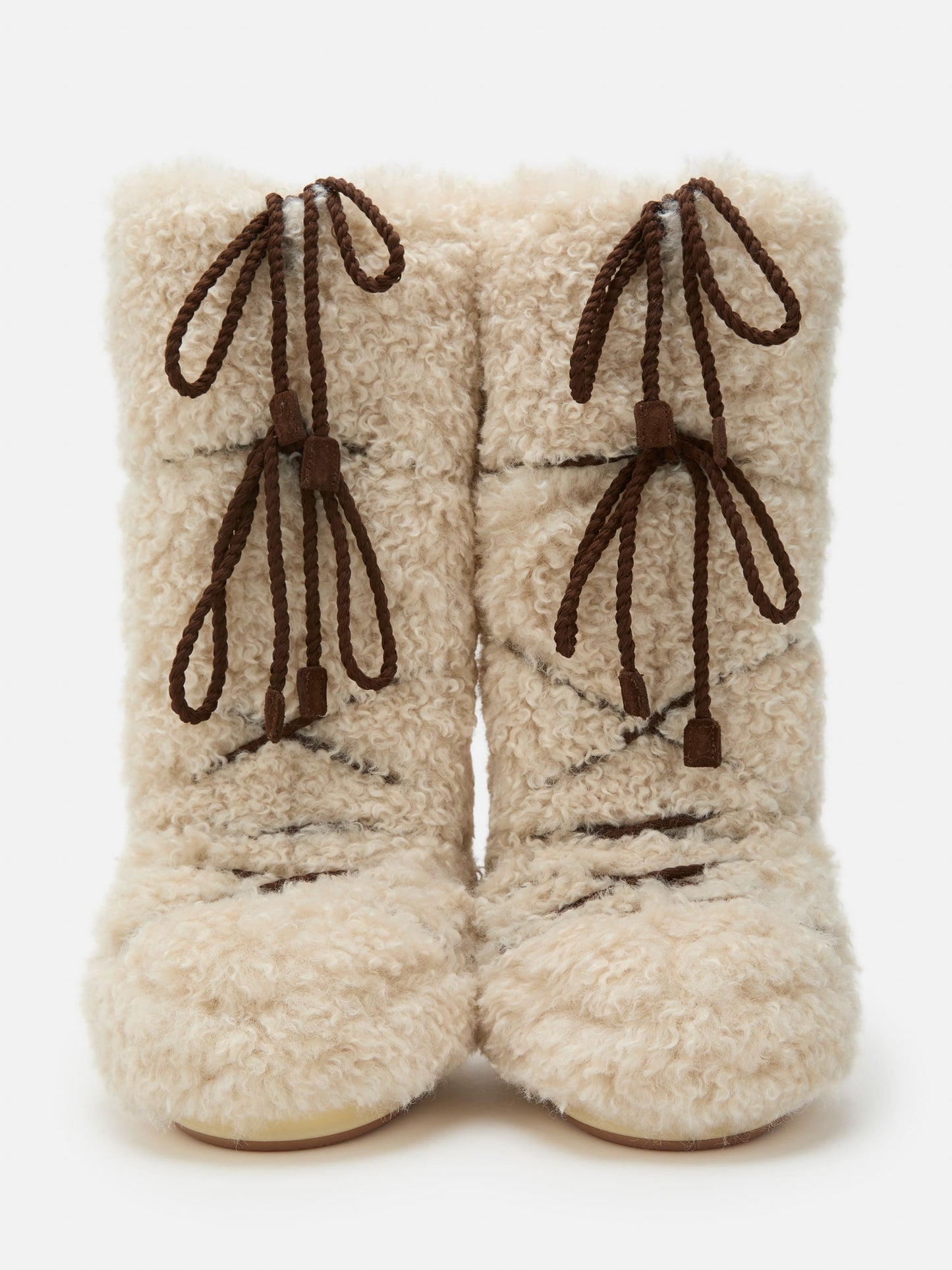 MOON BOOT ICON ECRU CURLY EXTRA BOOTS