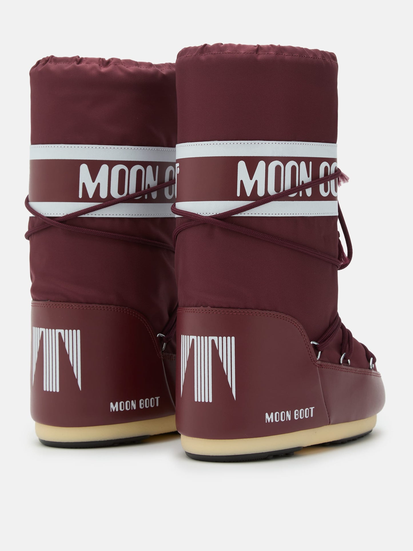 MOON BOOT ICON BURGUNDY NYLON BOOTS