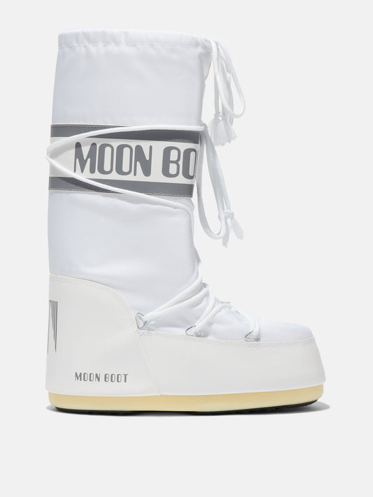 MOON BOOT ICON WHITE NYLON BOOTS