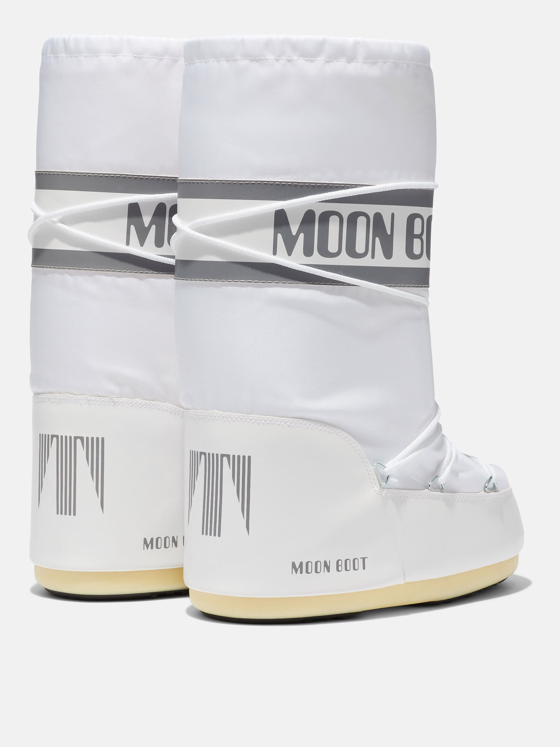 MOON BOOT ICON WHITE NYLON BOOTS