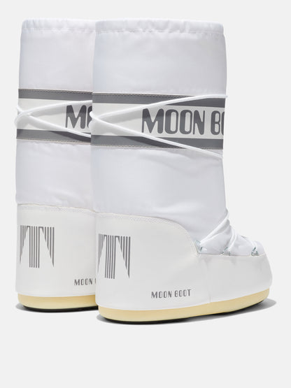 MOON BOOT ICON WHITE NYLON BOOTS