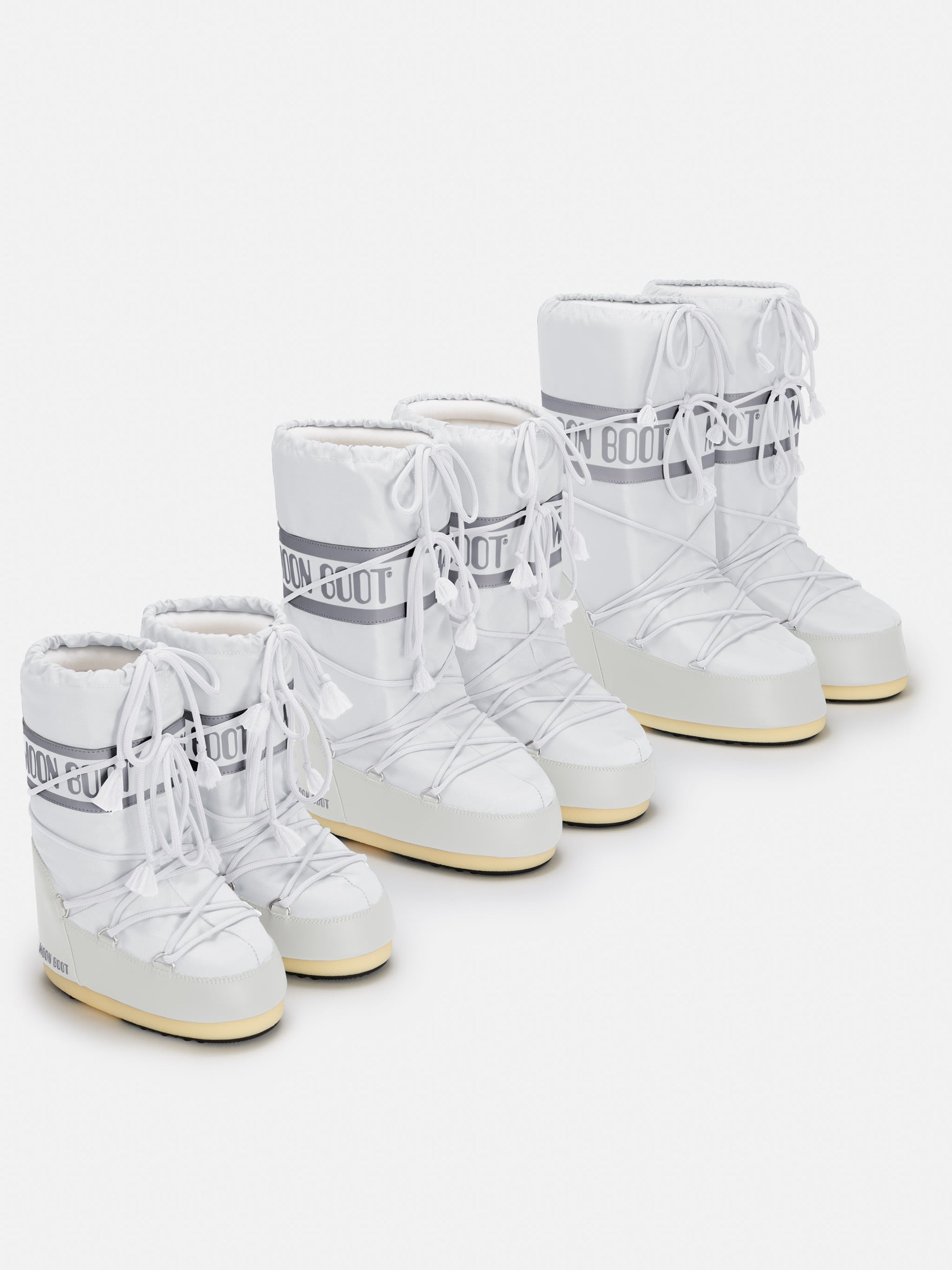 MOON BOOT ICON WHITE NYLON BOOTS