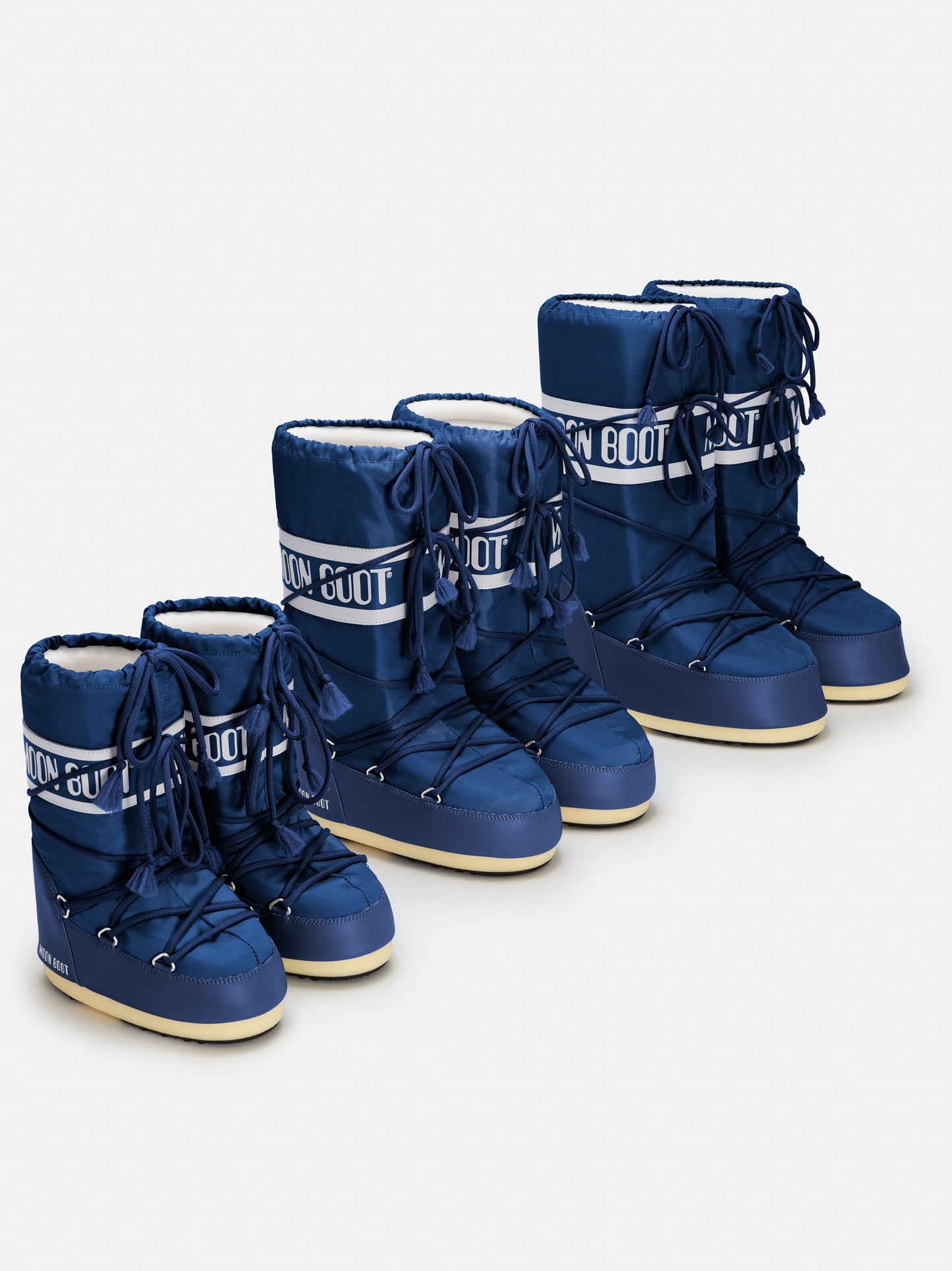 MOON BOOT ICON BLUE NYLON BOOTS