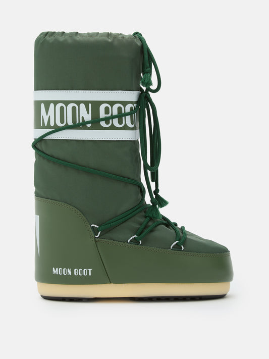 MOON BOOT ICON GREEN NYLON BOOTS