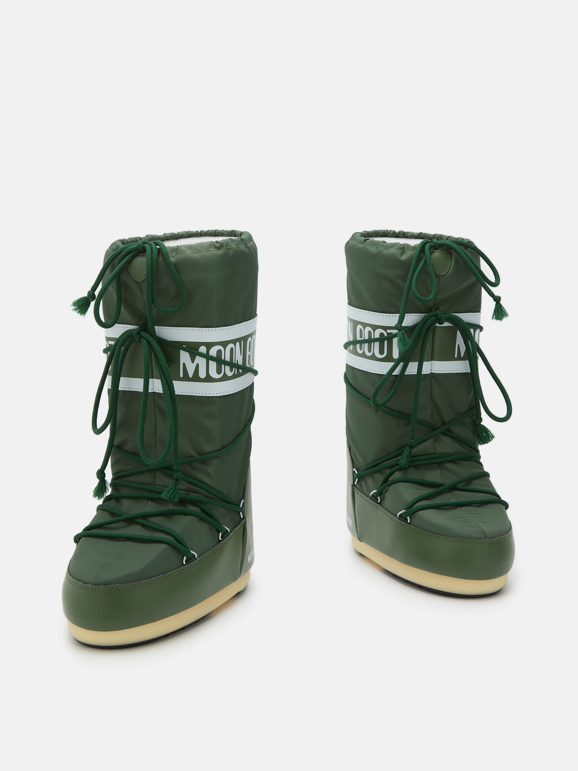 MOON BOOT ICON GREEN NYLON BOOTS