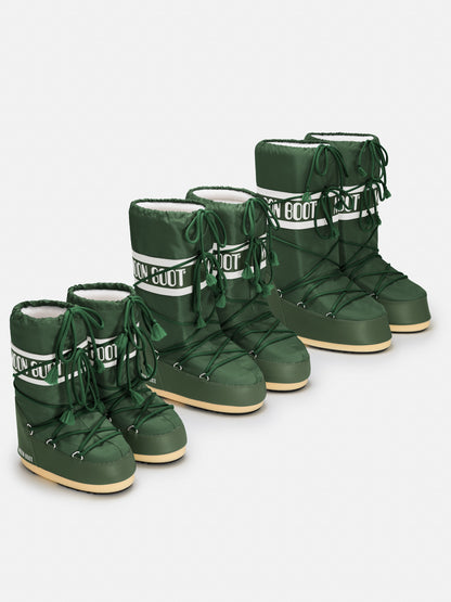 MOON BOOT ICON GREEN NYLON BOOTS