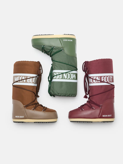 MOON BOOT ICON GREEN NYLON BOOTS