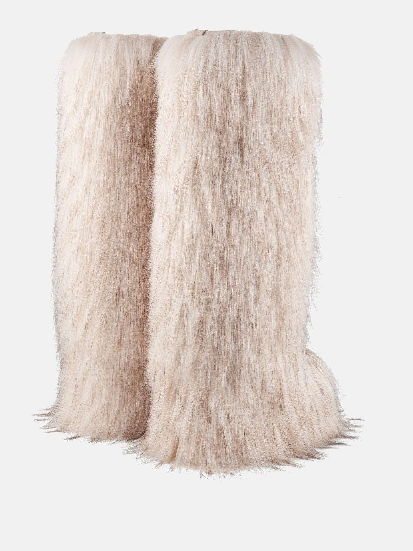 MOON BOOT Jacquemus + Moon Boot Icon Yeti High White Faux-Fur Boots