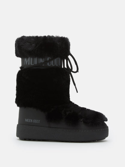 MOON BOOT LTRACK BLACK FAUX-FUR HIGH BOOTS