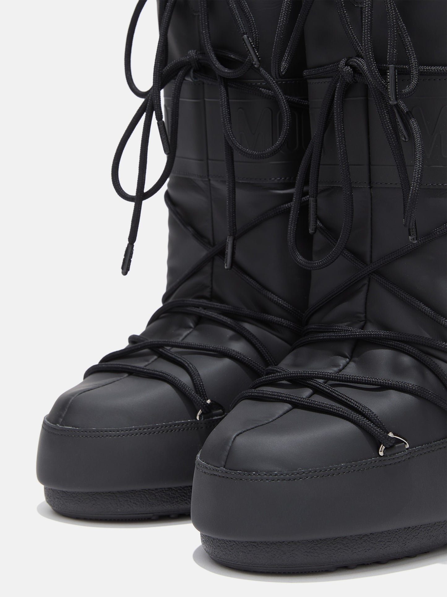 MOON BOOT ICON BLACK RUBBER BOOTS