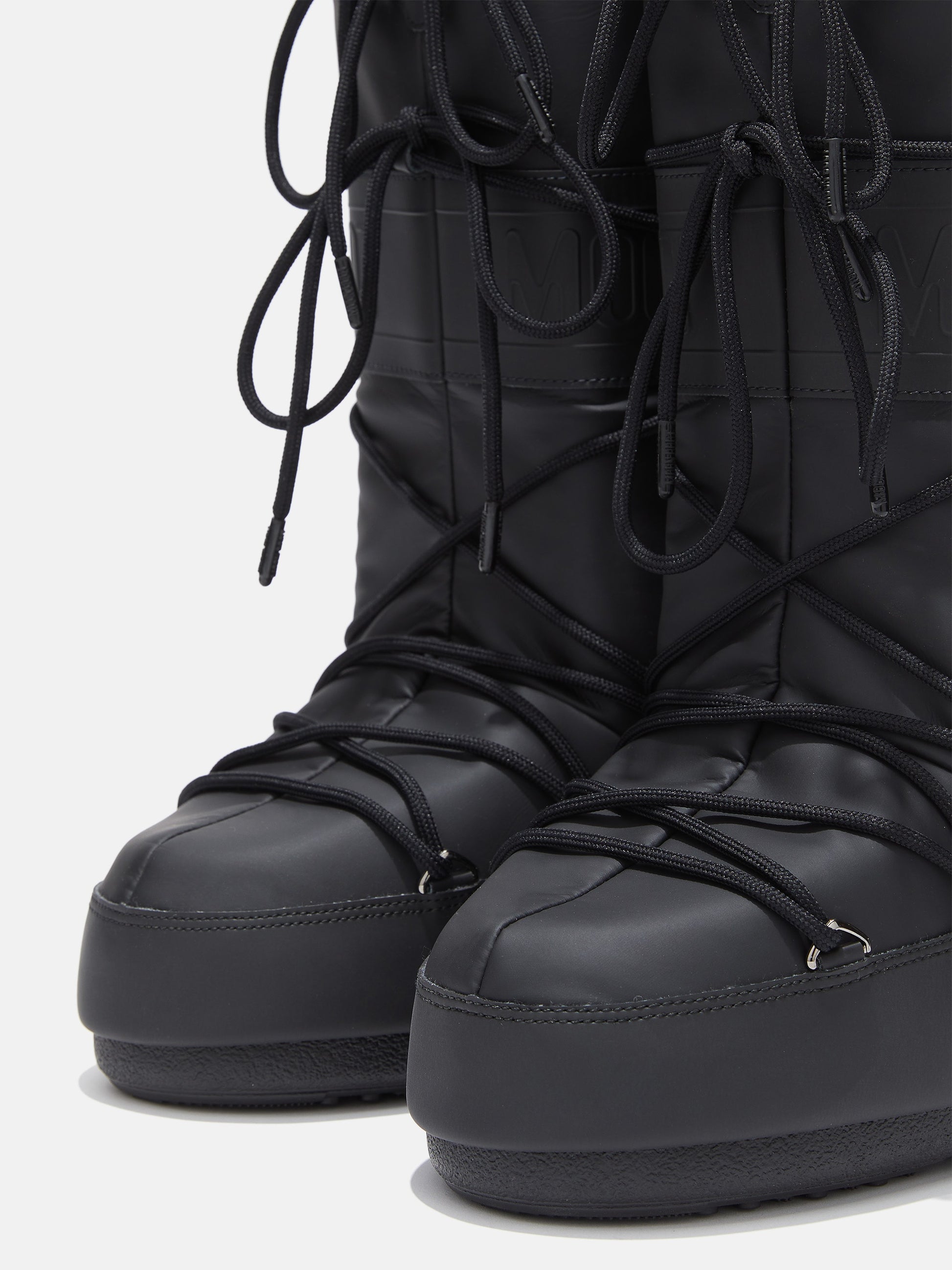 MOON BOOT ICON BLACK RUBBER BOOTS