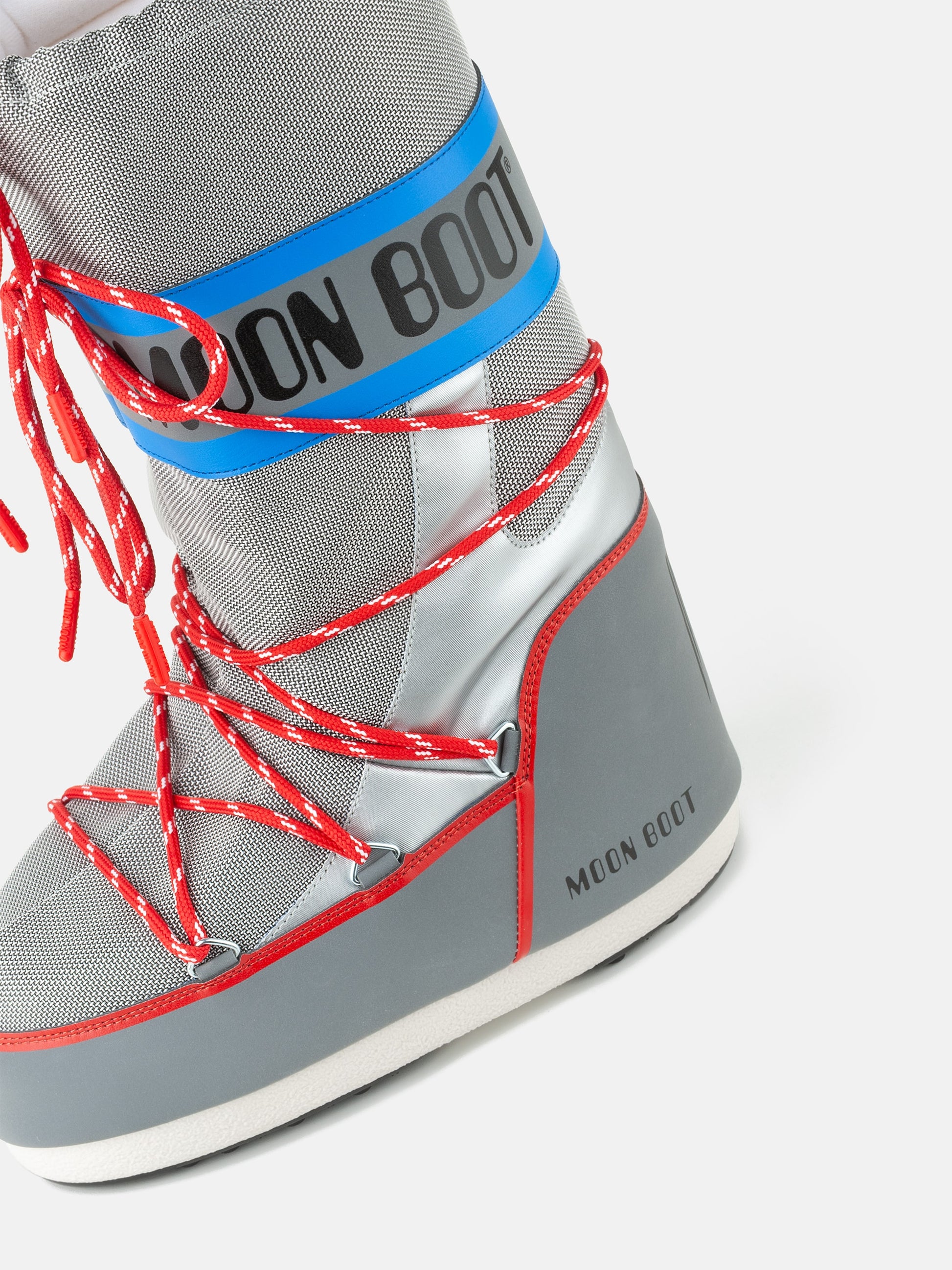 MOON BOOT ICON SPACE RACING SILVER BOOTS