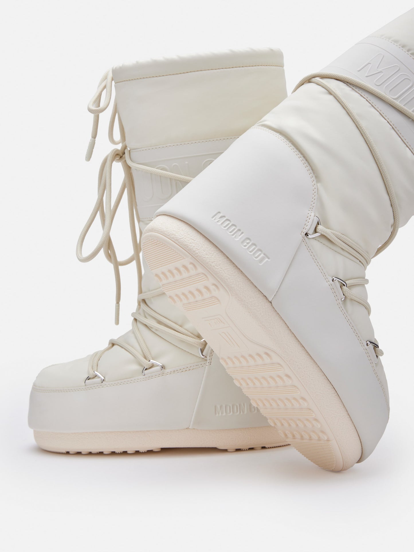 MOON BOOT ICON CREAM RUBBER BOOTS