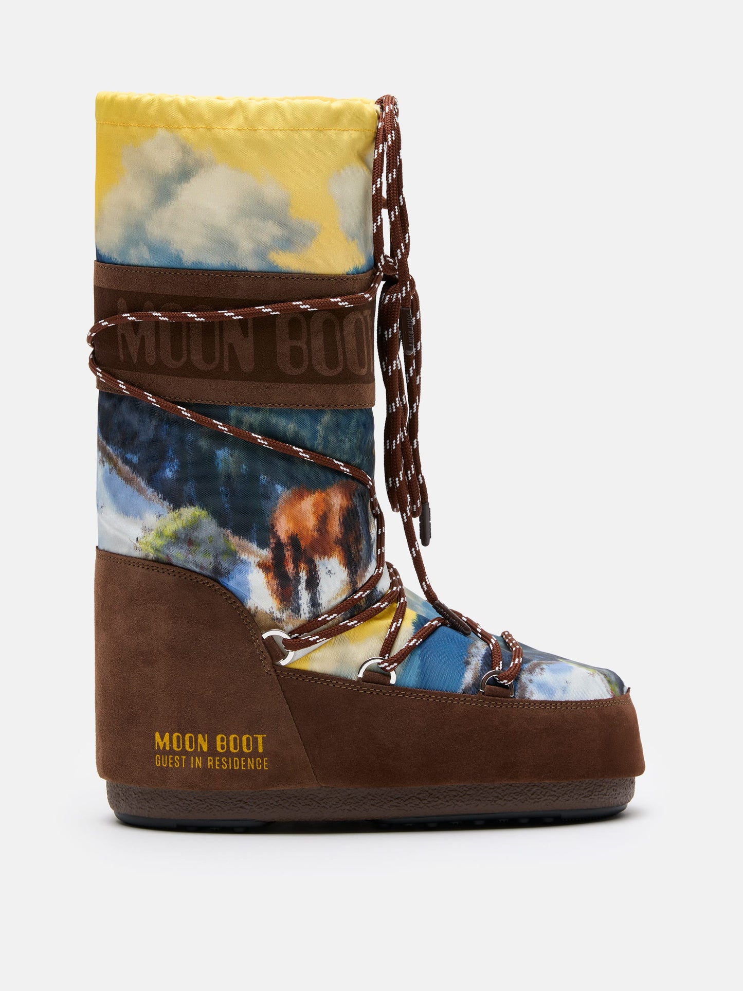 MOON BOOT MOON BOOT X GUEST IN RESIDENCE ICON HIGH POSTCARD COCOA BOOTS