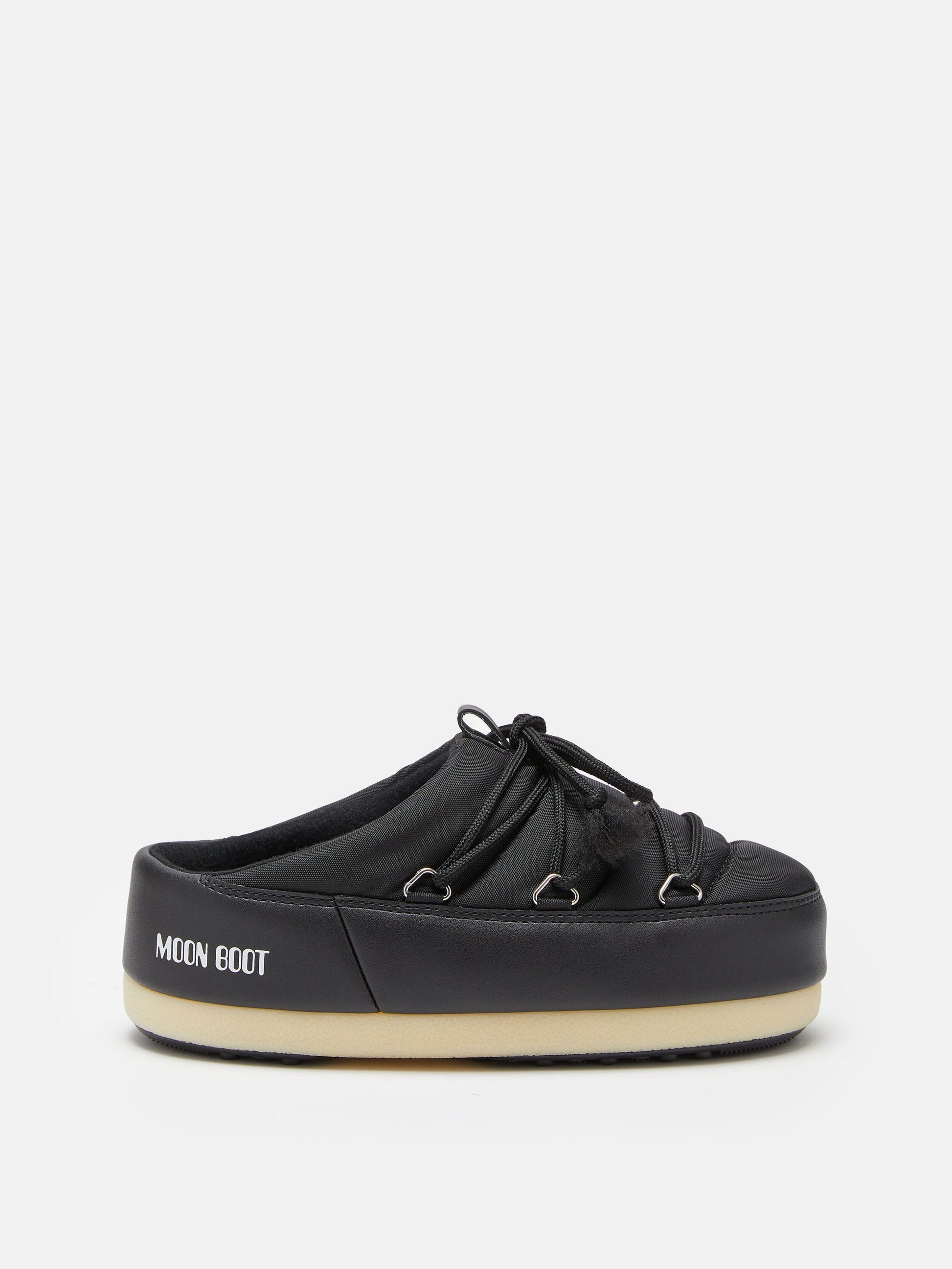 MOON BOOT EVX BLACK NYLON MULES