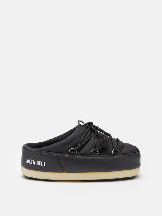 MOON BOOT EVX BLACK NYLON MULES