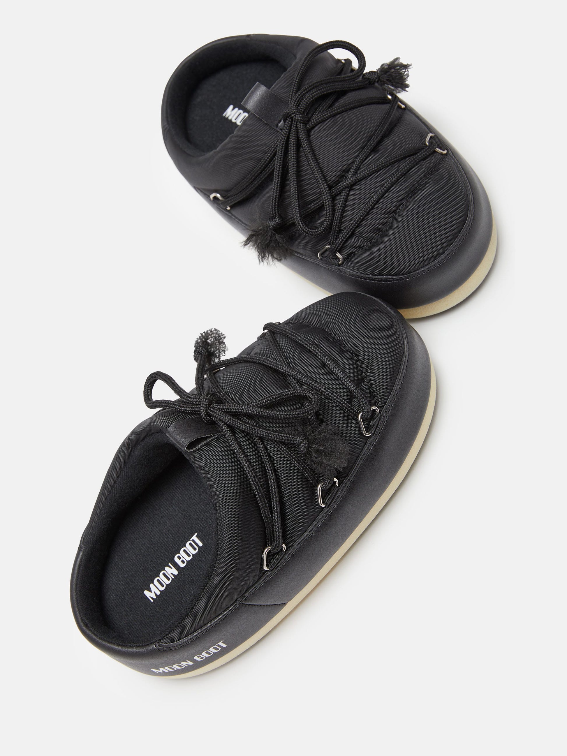 MOON BOOT EVX BLACK NYLON MULES