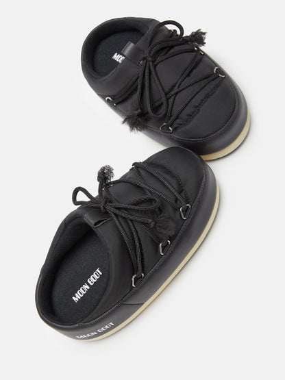 MOON BOOT EVX BLACK NYLON MULES