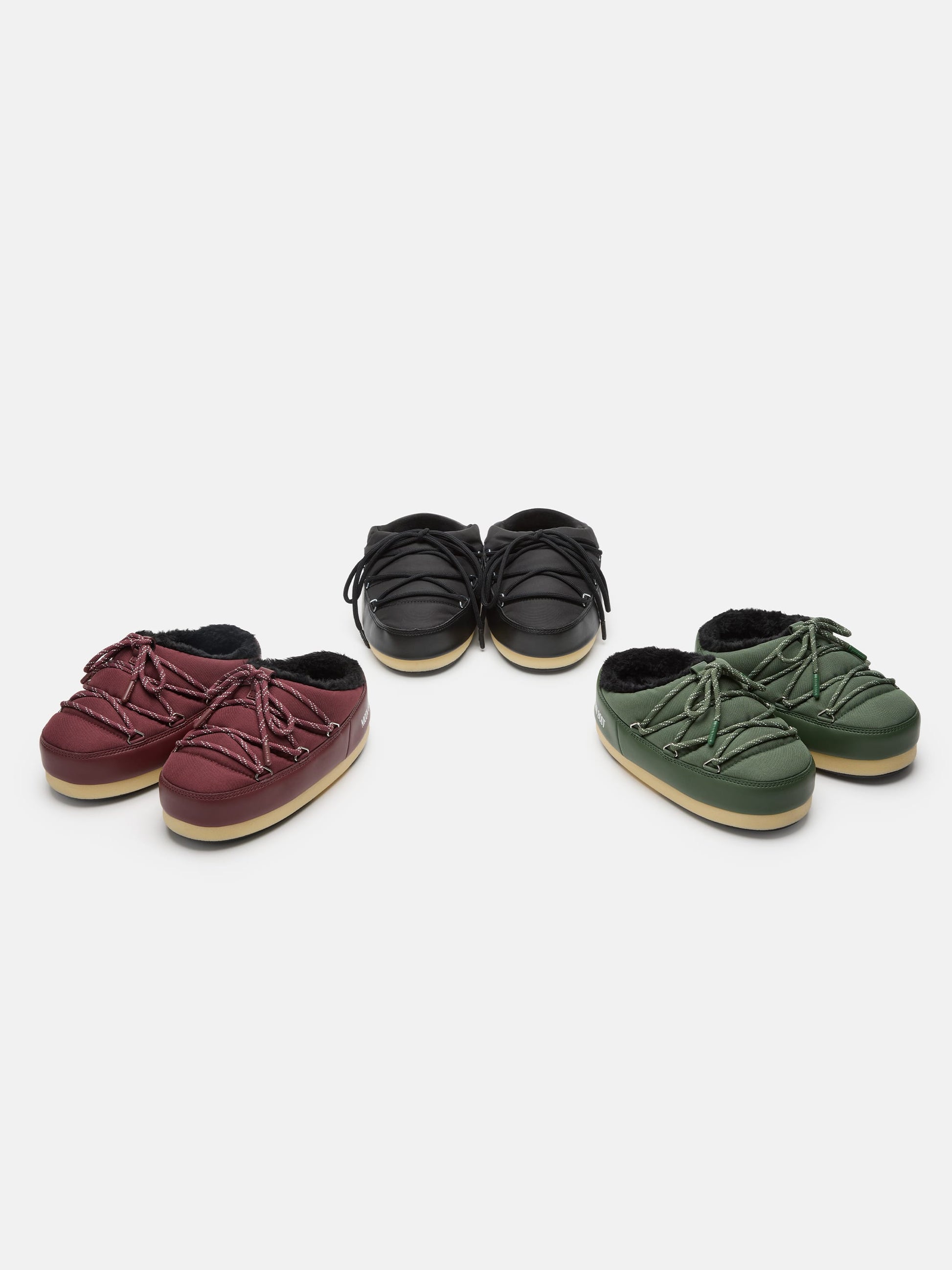 MOON BOOT EVX GREEN NYLON MULES