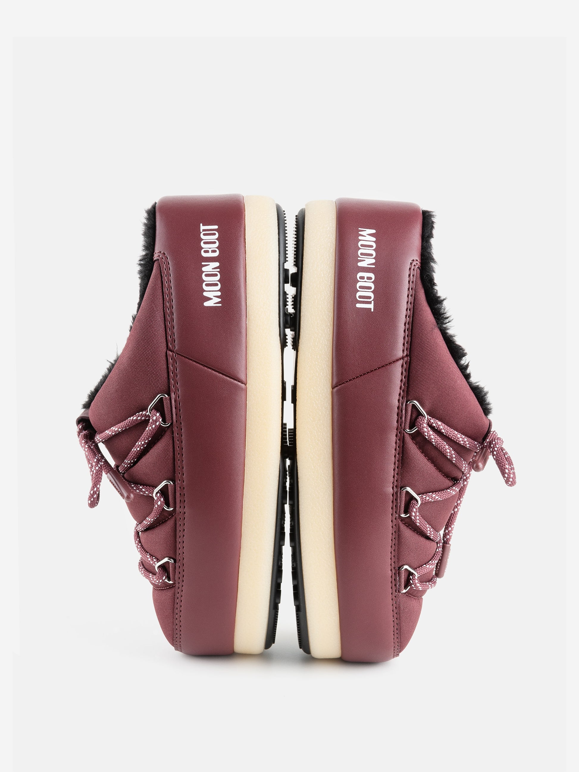 MOON BOOT EVX BURGUNDY NYLON MULES