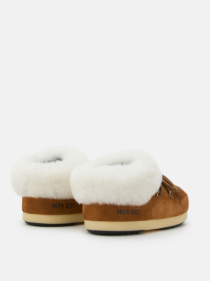 MOON BOOT EVX BROWN SUEDE MULES