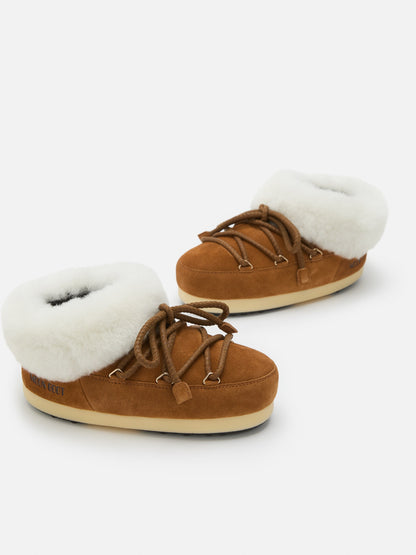 MOON BOOT EVX BROWN SUEDE MULES