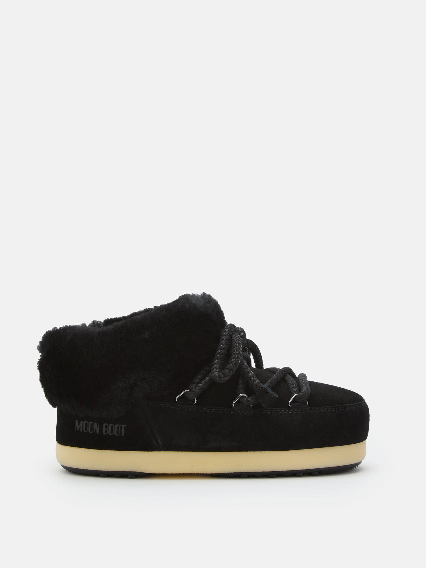 MOON BOOT EVX BLACK SUEDE MULES