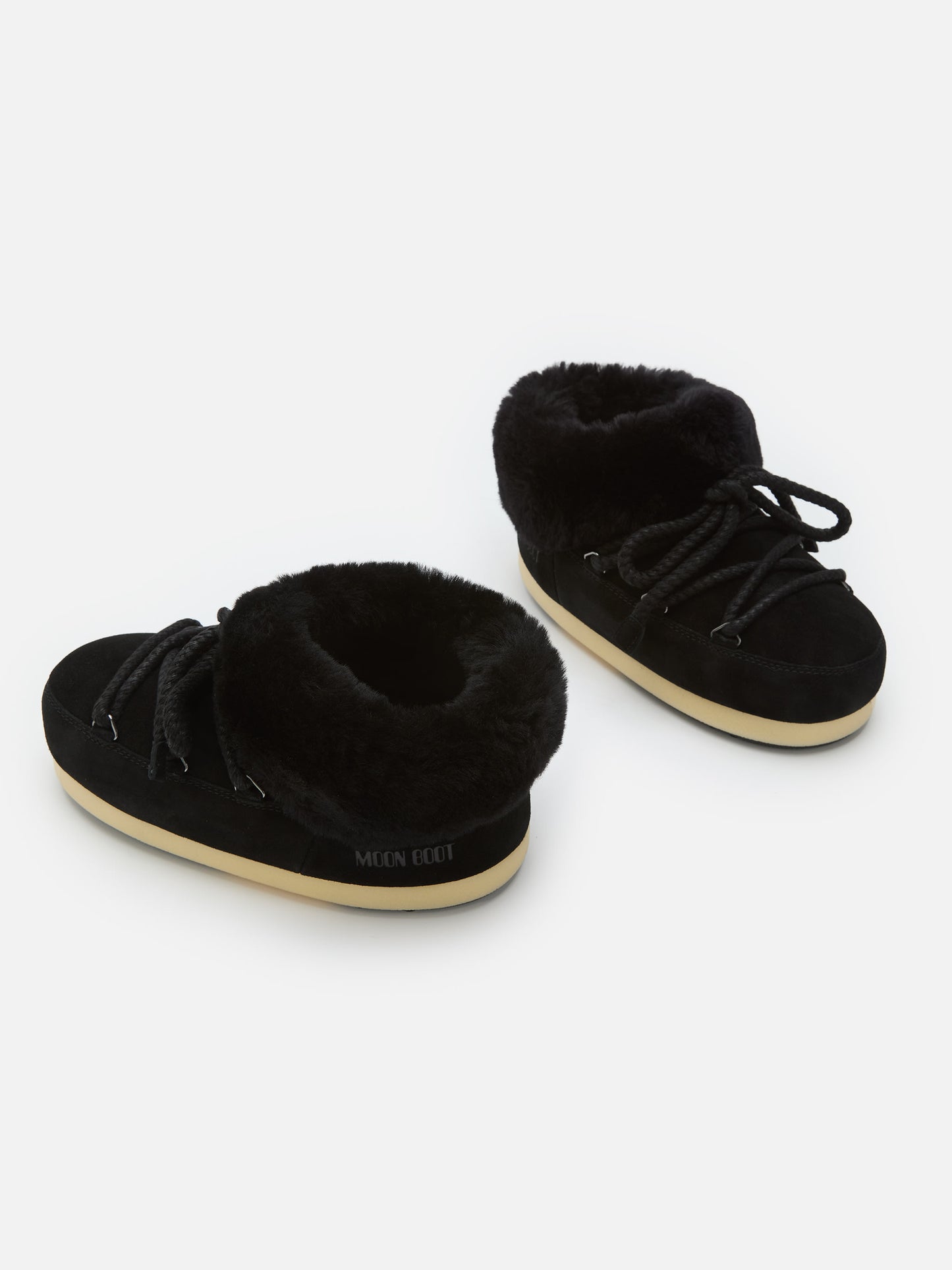 MOON BOOT EVX BLACK SUEDE MULES