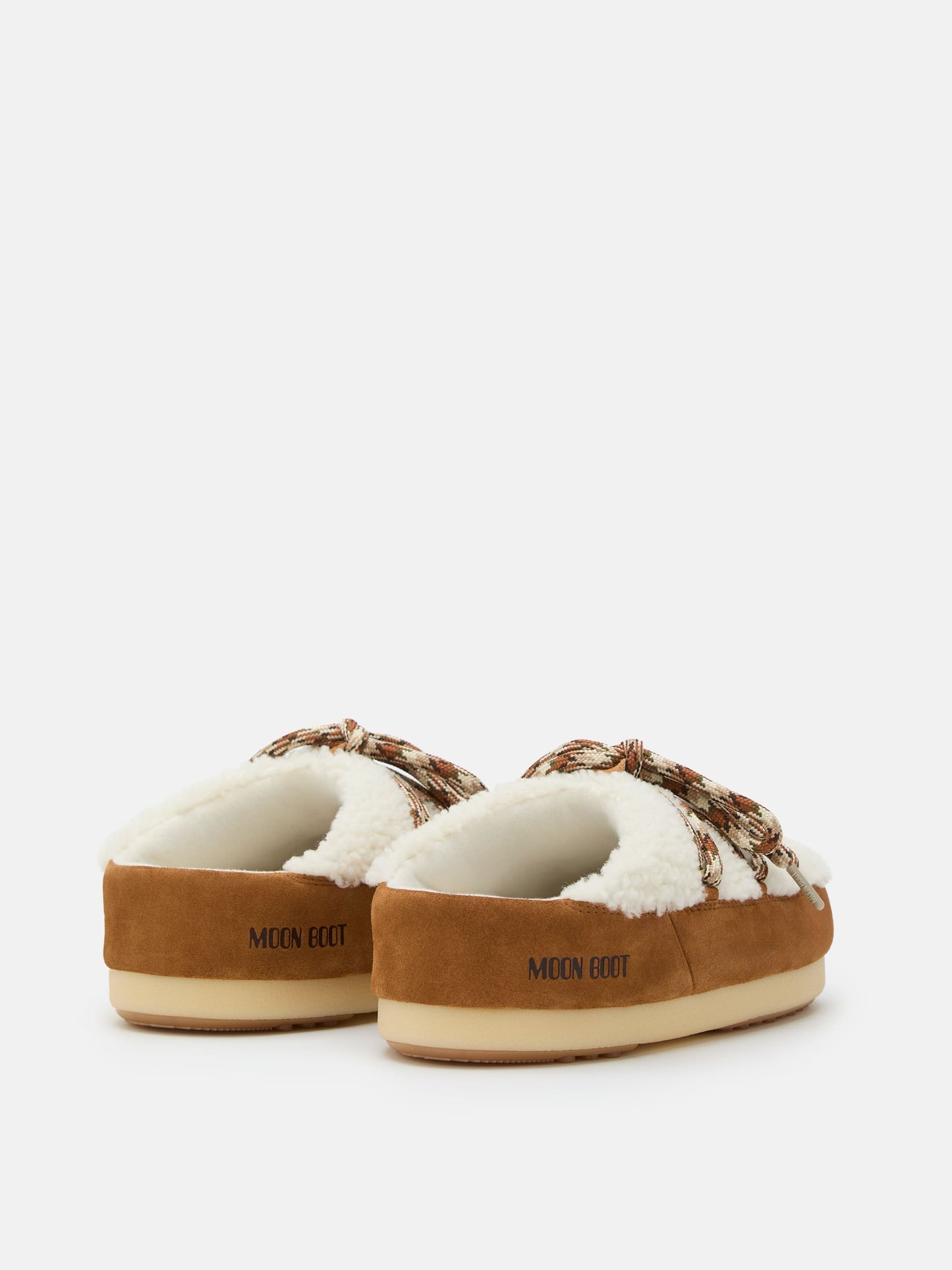 MOON BOOT EVX BROWN SHEARLING MULES