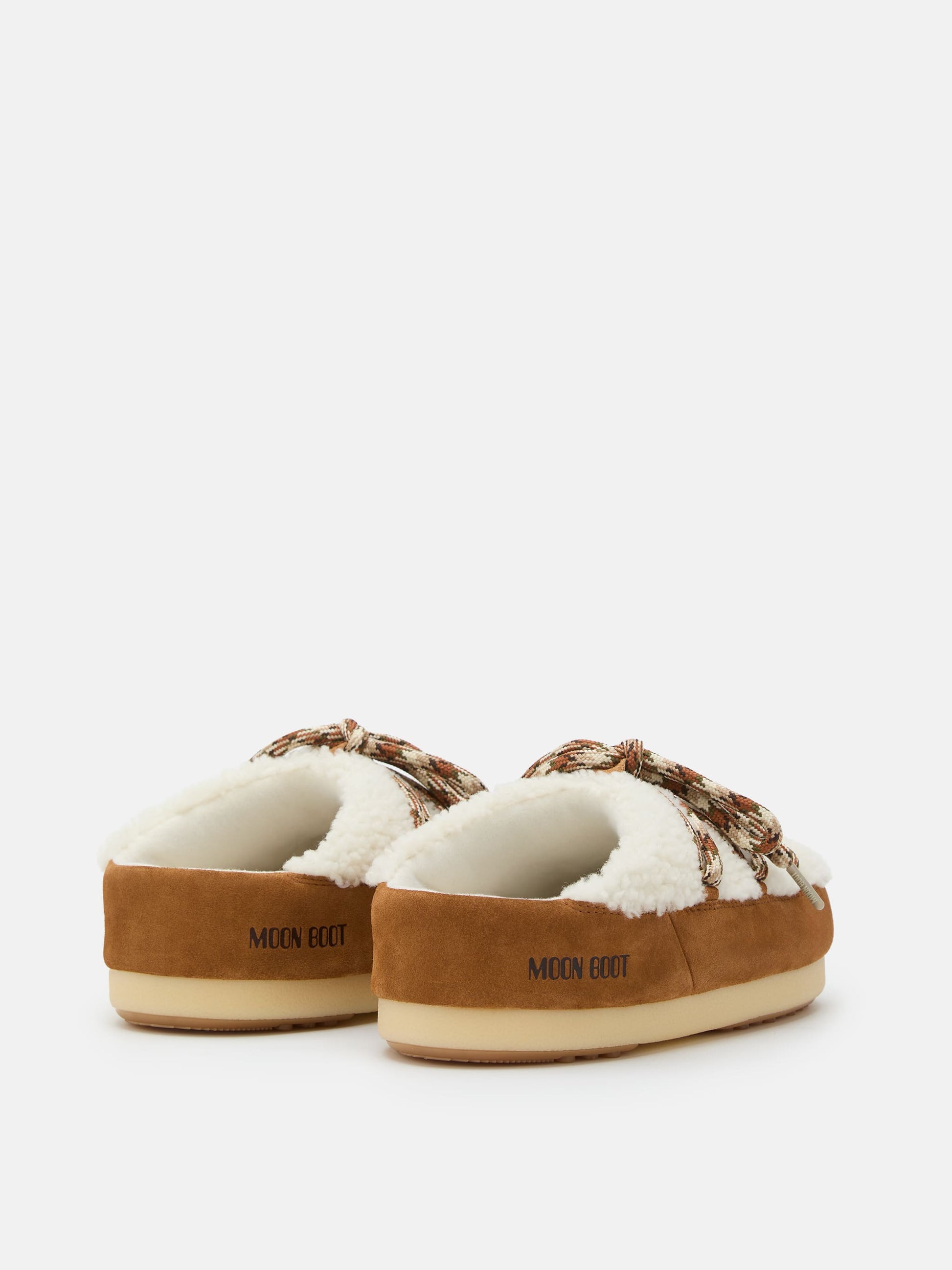 MOON BOOT EVX BROWN SHEARLING MULES