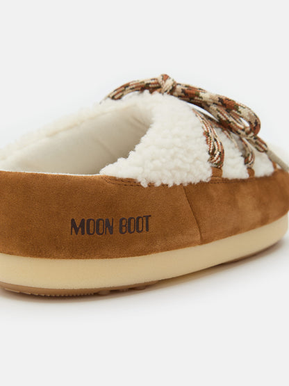 MOON BOOT EVX BROWN SHEARLING MULES
