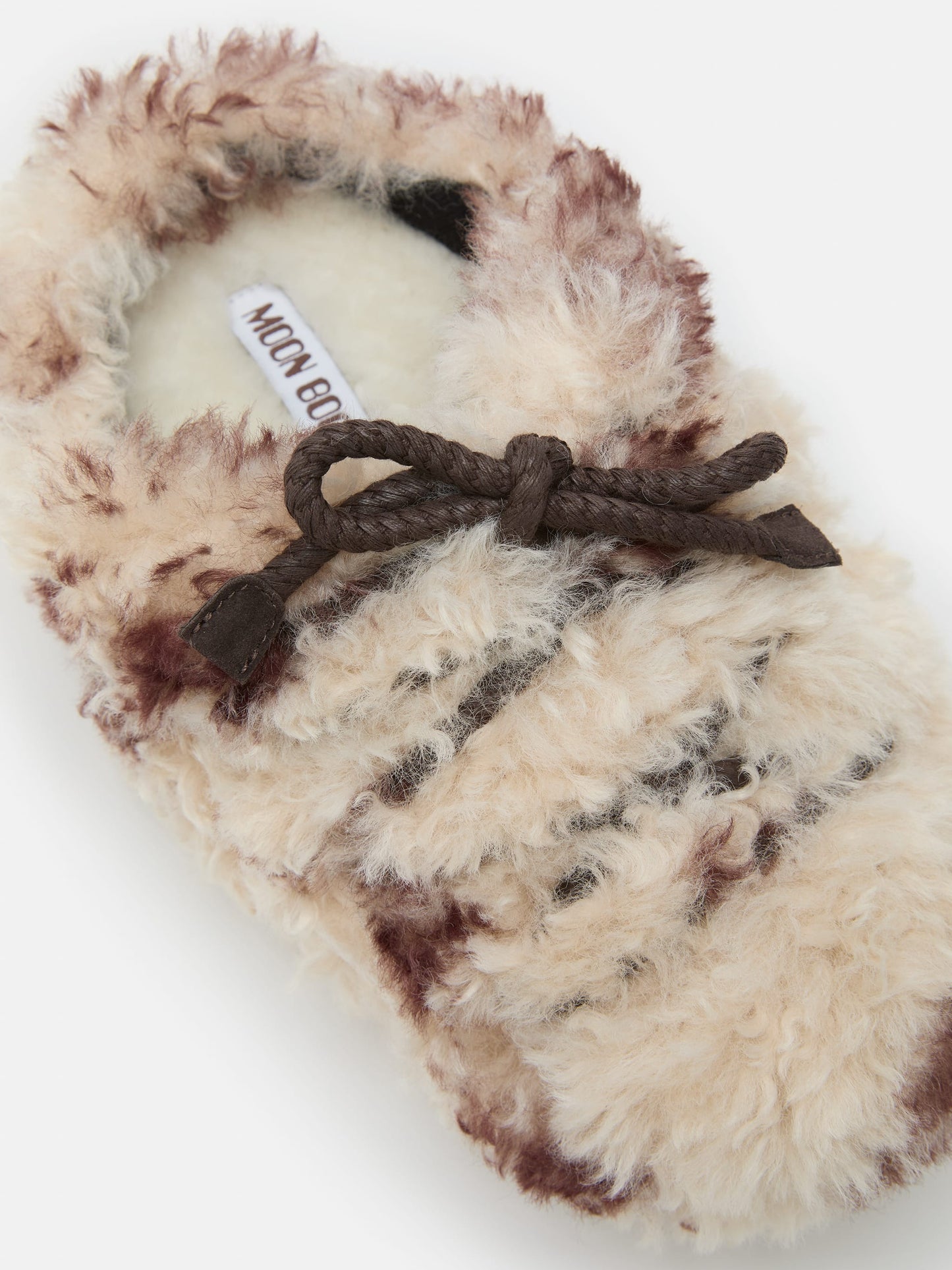 MOON BOOT EVX COW PRINT CURLY MULES