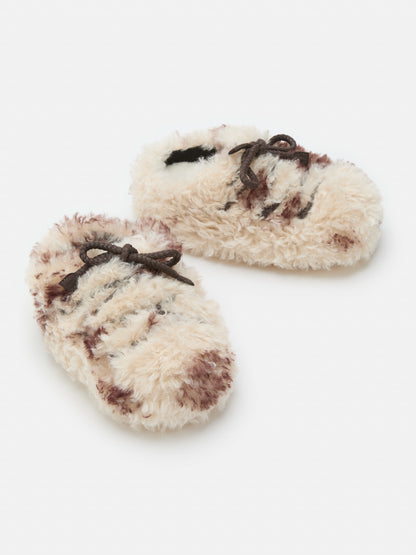MOON BOOT EVX COW PRINT CURLY MULES