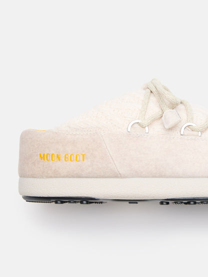 MOON BOOT MOON BOOT X GUEST IN RESIDENCE EVX WHITE SAND KNIT MULES