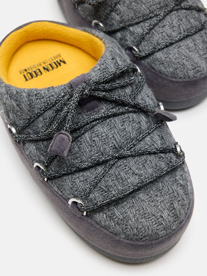 MOON BOOT MOON BOOT X GUEST IN RESIDENCE EVX GREY KNIT MULES