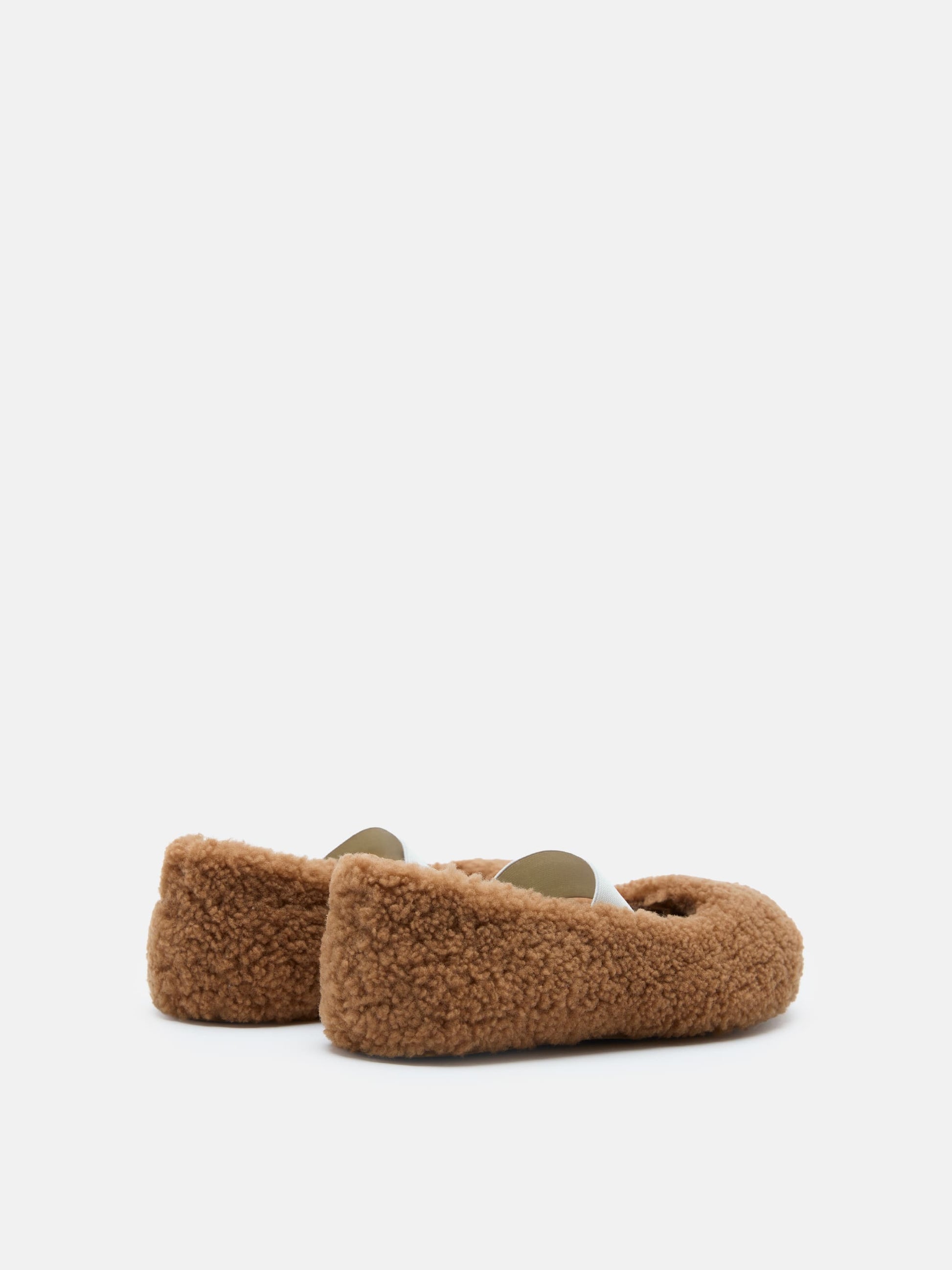 MOON BOOT SHEARLING BROWN BALLERINAS