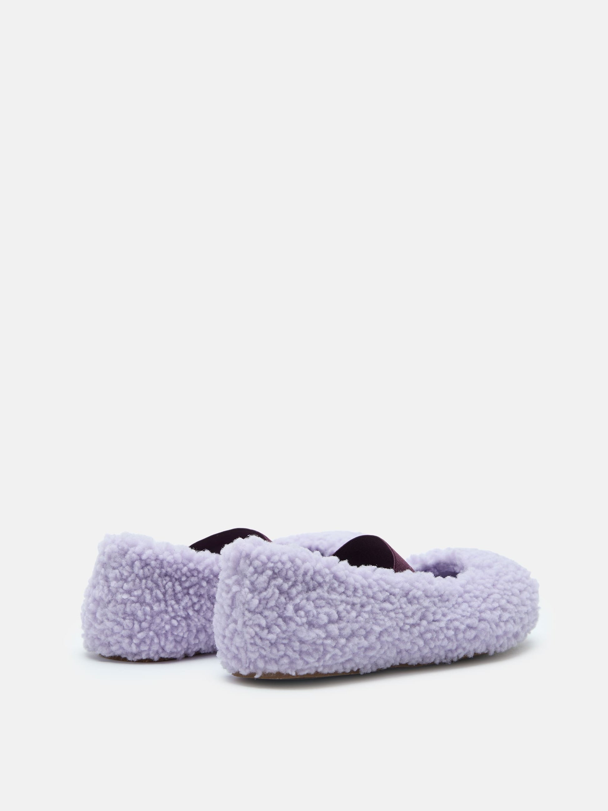 MOON BOOT SHEARLING LILAC BALLERINAS