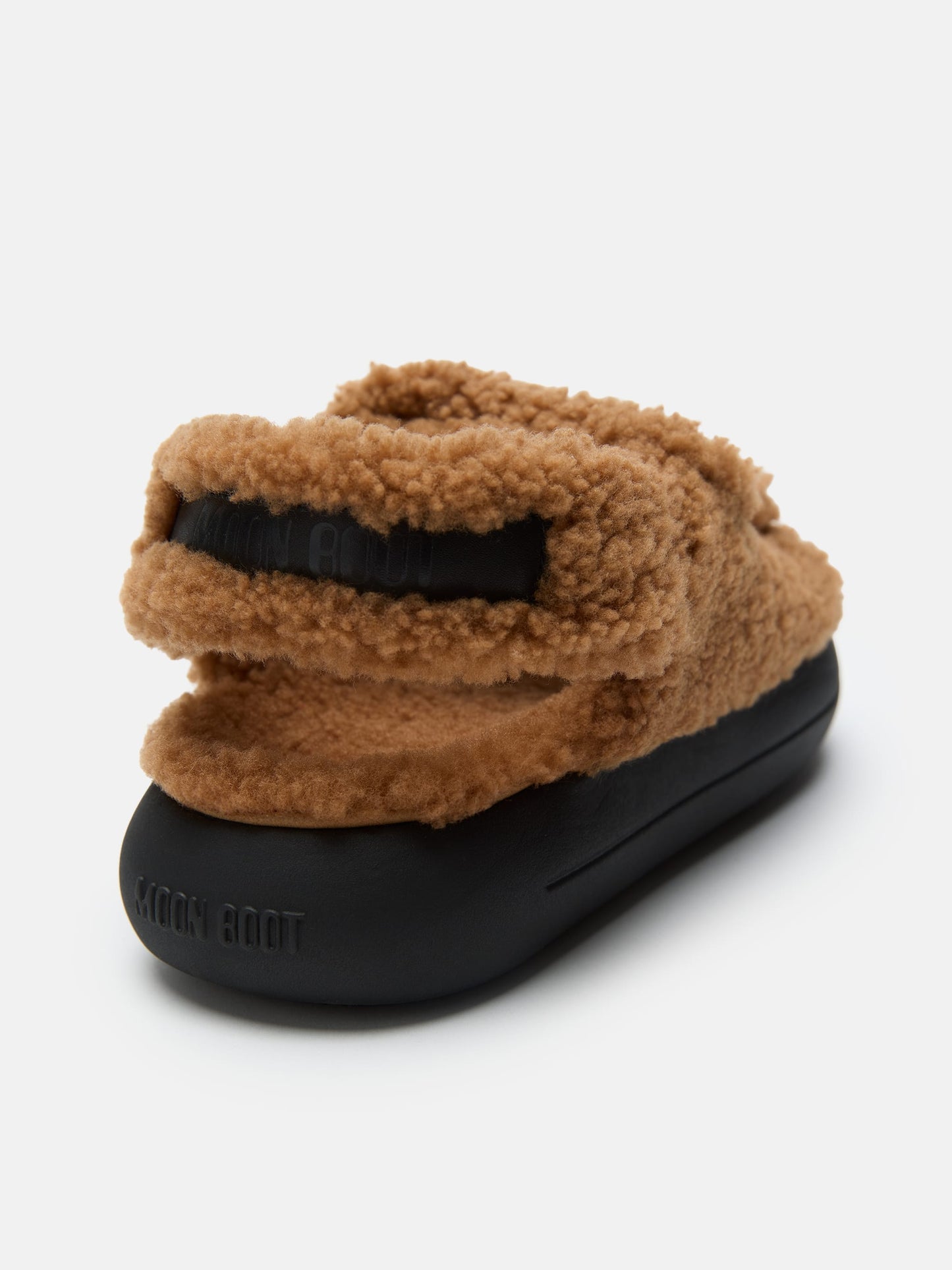 MOON BOOT SHEARLING BROWN SANDALS