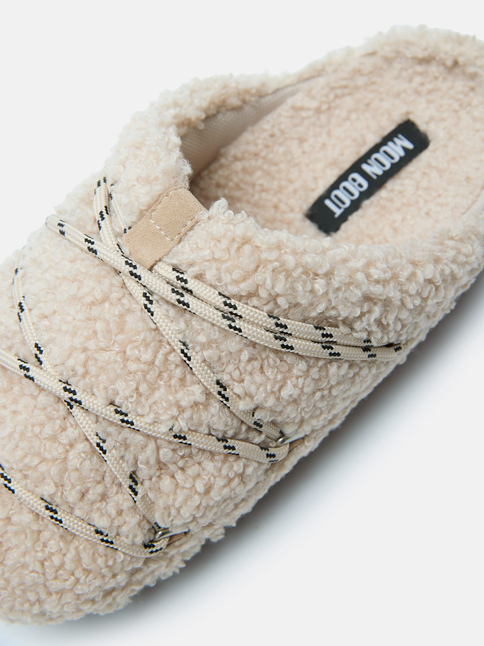 MOON BOOT TEDDY SLIPPER BEIGE