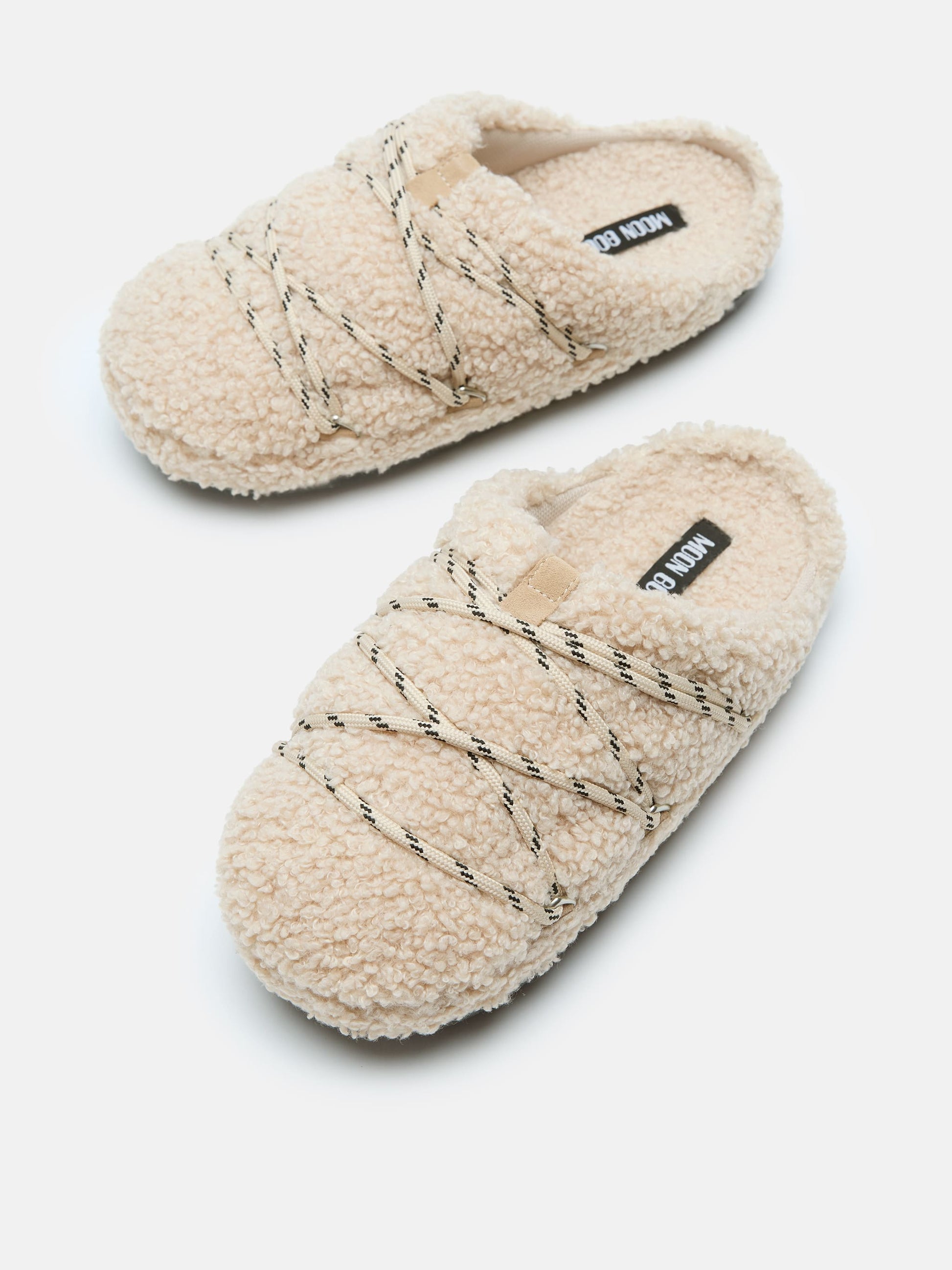 MOON BOOT TEDDY SLIPPER BEIGE