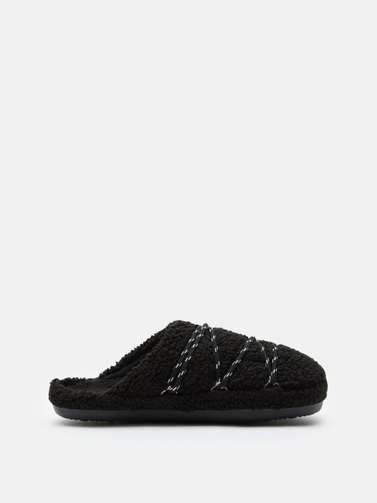 MOON BOOT TEDDY SLIPPER BLACK