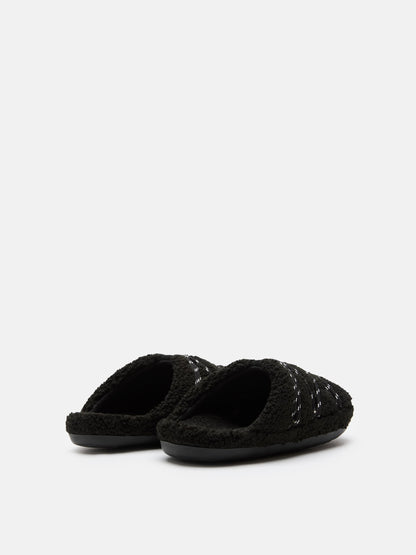 MOON BOOT TEDDY SLIPPER BLACK