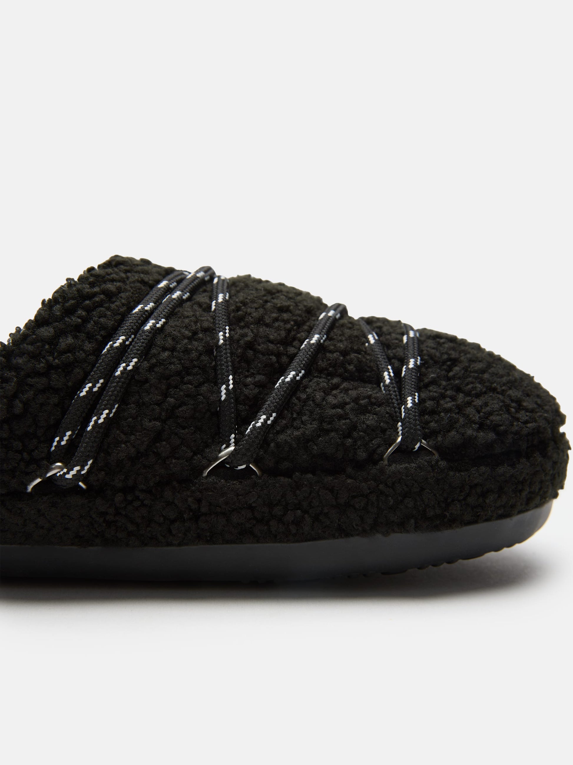 MOON BOOT TEDDY SLIPPER BLACK