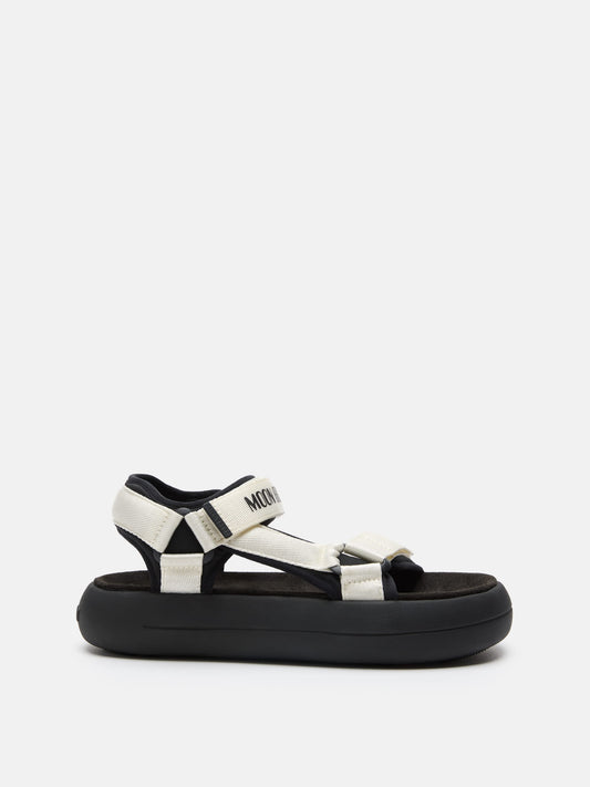 MOON BOOT SUPER SANDAL BLACK & WHITE
