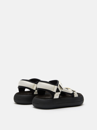 MOON BOOT SUPER SANDAL BLACK & WHITE