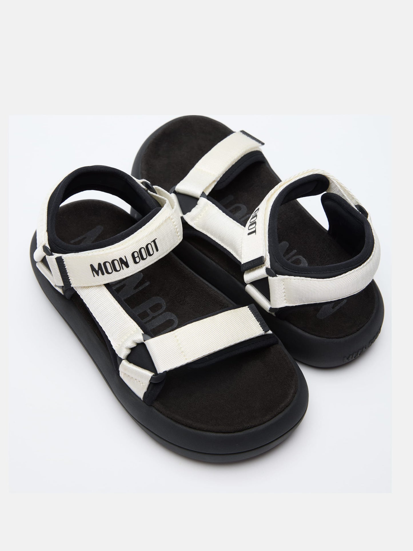 MOON BOOT SUPER SANDAL BLACK & WHITE