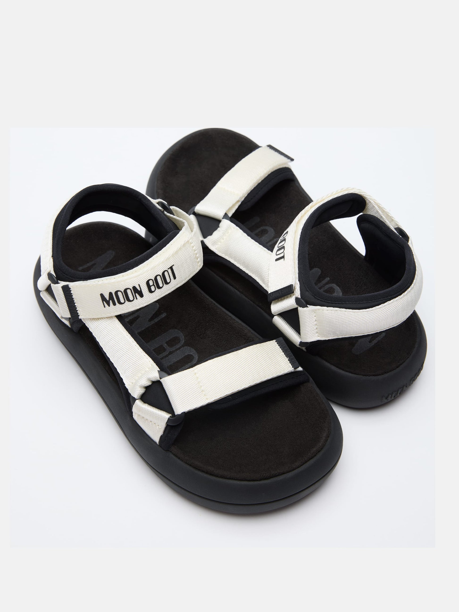 MOON BOOT SUPER SANDAL BLACK & WHITE