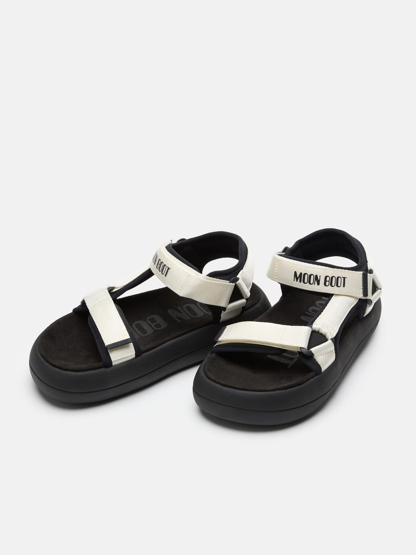 MOON BOOT SUPER SANDAL BLACK & WHITE