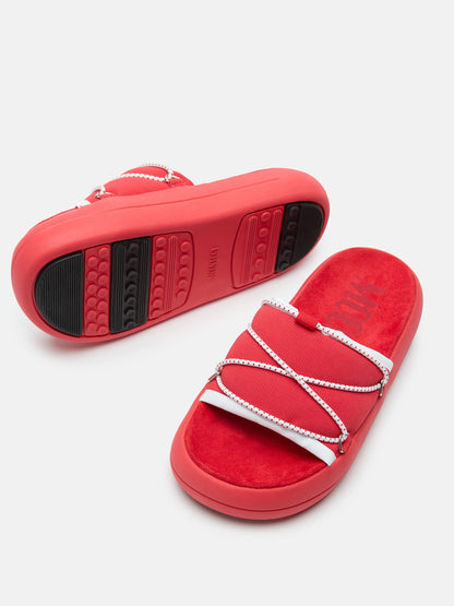 MOON BOOT ICON SLIDE RED