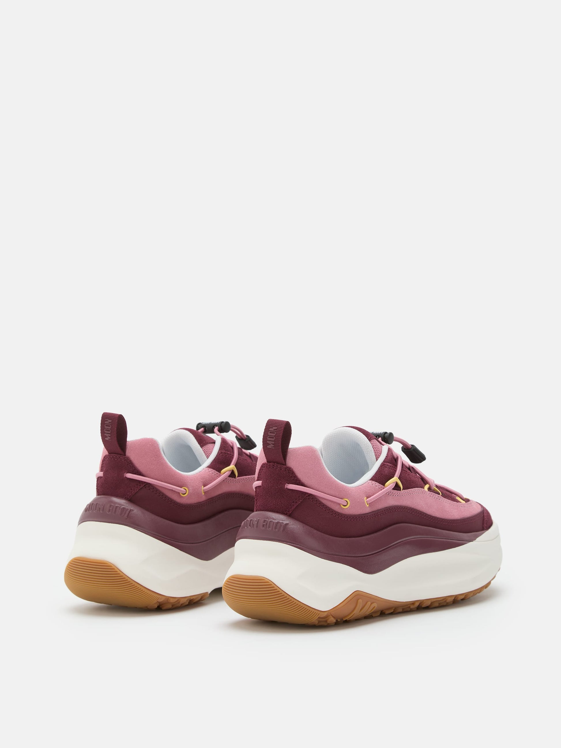 MOON BOOT MOON247 XLACE BURGUNDY & PINK SNEAKERS